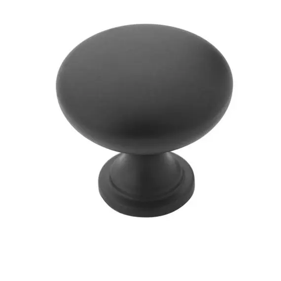 Amerock BP53005FB 1-1/4" (32 mm) Diameter Allison Value Cabinet Knob Flat Black Finish