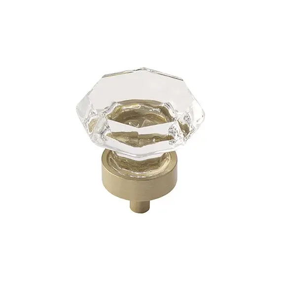 Amerock BP55268CBBZ 1-5/16" (33 mm) Diameter Traditional Classics Cabinet Knob Crystal / Golden Champagne Finish