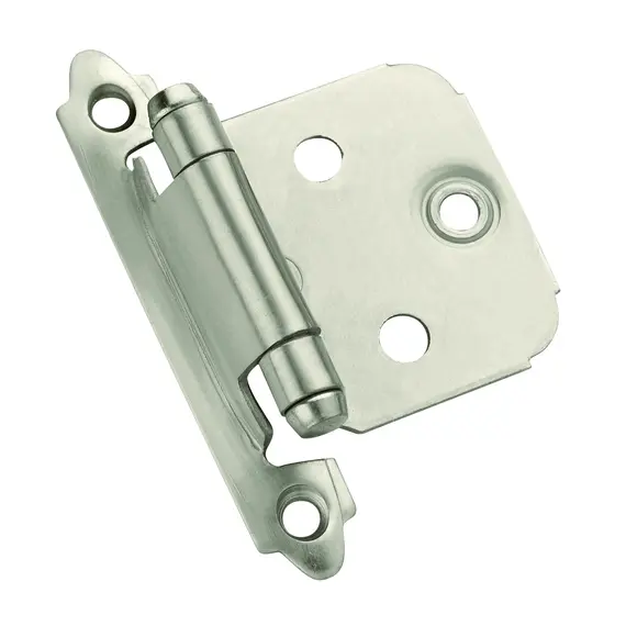 Amerock BPR3429G10 Variable Overlay Self Closing Face Mount Cabinet Hinge 2 Pack Satin Nickel Finish