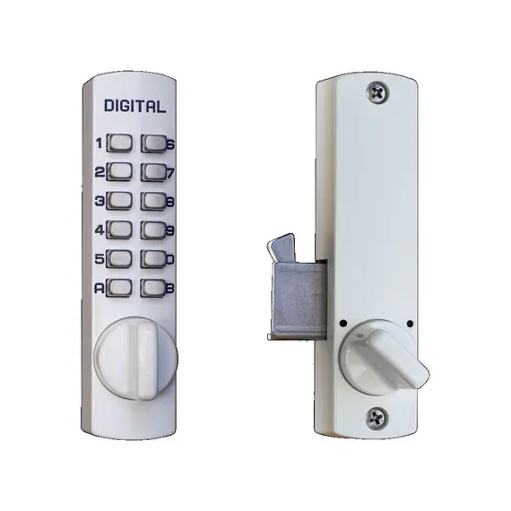 Lockey C150WH Mechanical Keyless Hook Bolt Lock White Finish