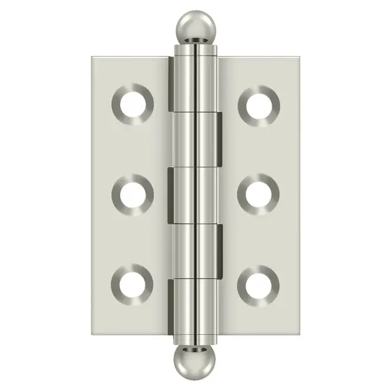 Deltana CH2015U14 2" x 1-1/2" Hinge; with Ball Tips; Bright Nickel Finish