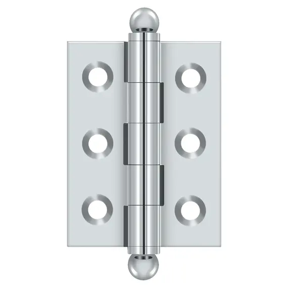 Deltana CH2015U26 2" x 1-1/2" Hinge; with Ball Tips; Bright Chrome Finish