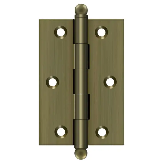 Deltana CH3020U5 3" x 2" Hinge; with Ball Tips; Antique Brass Finish