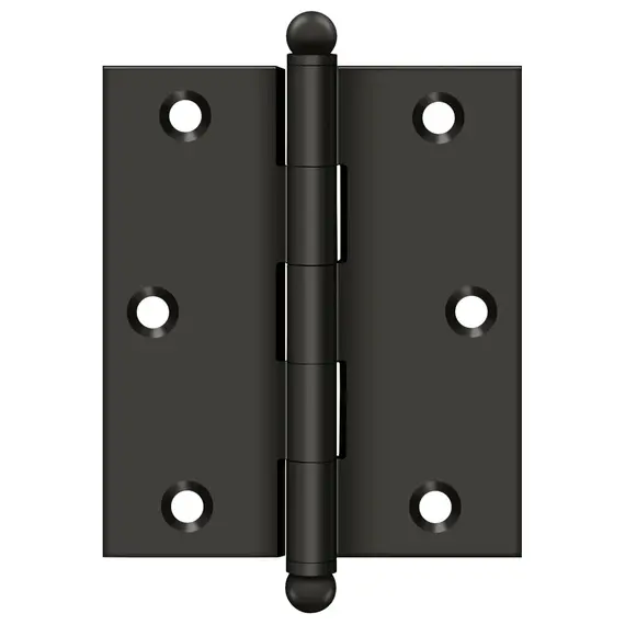 Deltana CH3025U10B 3" x 2-1/2" Hinge; with Ball Tips; Oil Rubbed Bronze Finish