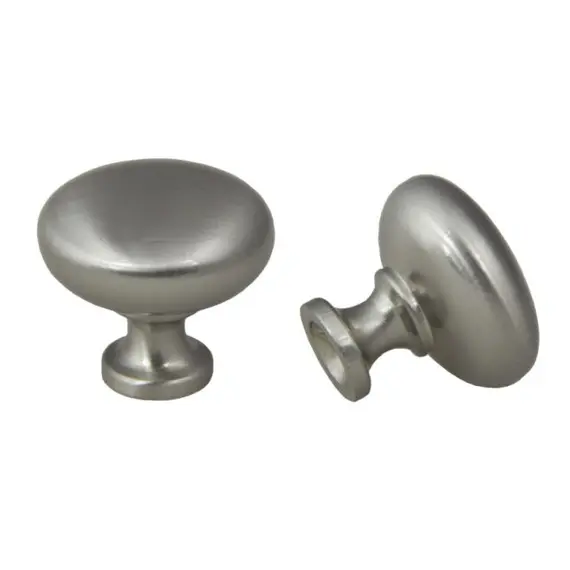 Crown Cabinet Hardware CHK81361SN 1-1/4" Mushroom Cabinet Knob Satin Nickel Finish